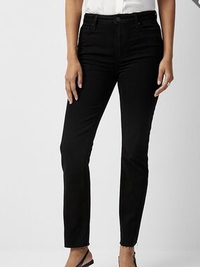 PAIGE CINDY High Rise Straight Ankle Black Jeans (BNWT)